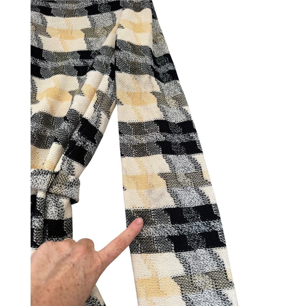 Vintage St. John Collection Marie Gray Plaid Knit Cardigan Jacket Sz 4 AS IS - Picture 5 of 7